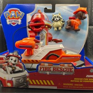 Nickelodeon PAW Patrol Orange and White Fire Rescue Zuma Boat Playset
